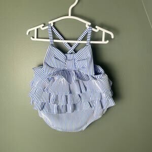 Mudpie Girls Baby Swimsuit. Sz 0-6mo. EUC